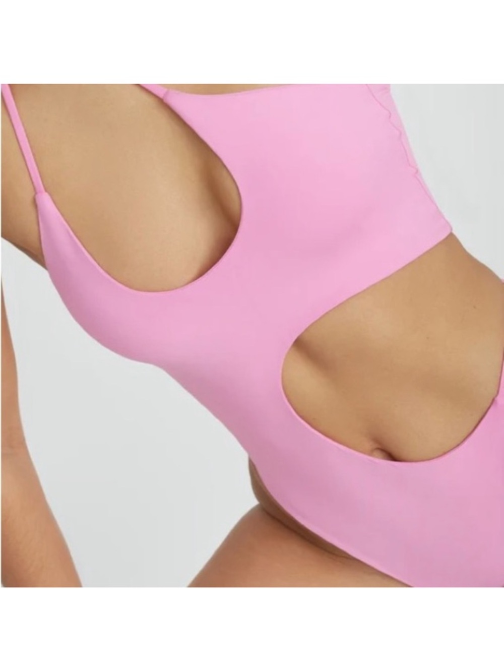 Riot Swim Pink One-Piece Cutout Swimsuit